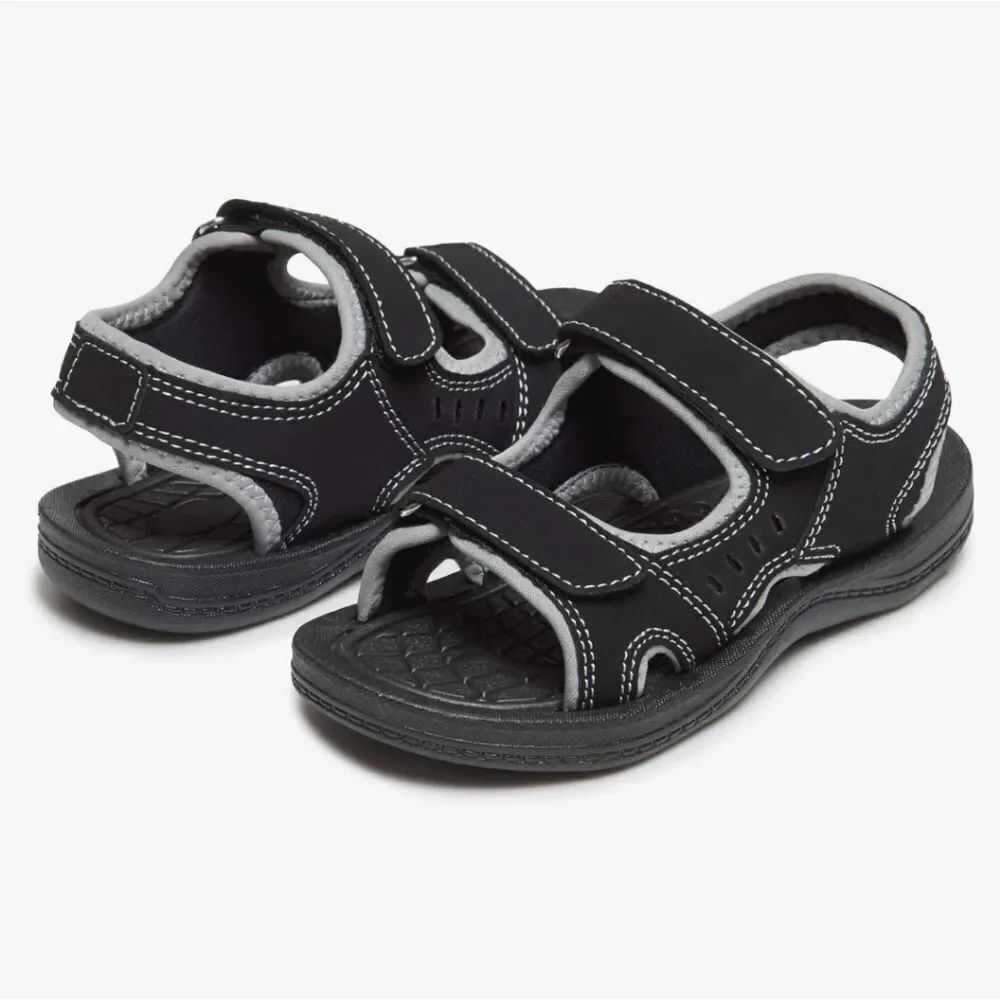 BOYS DOUBLE ADJUSTABLE STRAP LIGHTWEIGHT SANDALS